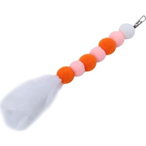2020 New Feathers Pet Cat Toys Teaser Wand Toy Refill Feather Interactive Rod Play Funny Cat Toy Cat Stick Replacement Head