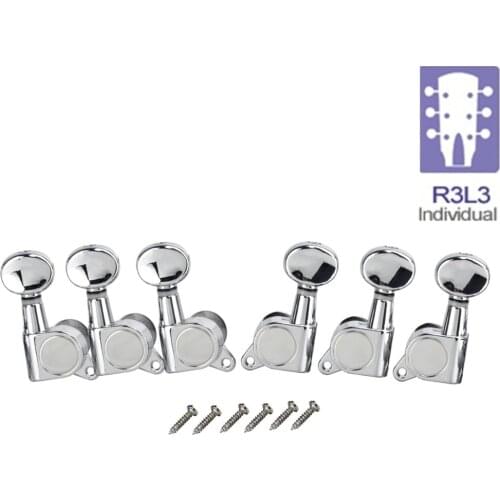 NEW 6PCS Sealed 3L3R Guitar Machine Heads Tuner Chrome Tuning Pegs Keys Guitar Parts