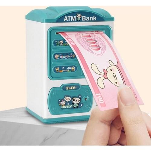 Fingerprint Piggy Bank Large Money Box Savings Box For Coins Music ATM Electronic Coin Cash Piggybank Children Christmas Gift