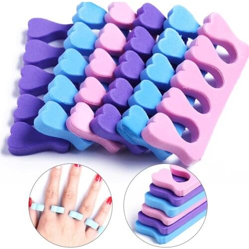 A Pair Professional Soft Foams Cotton Finger Toe Separators Nail Manicuring Foots Sponge Soft Gel UV Tools Manicure Pedicure