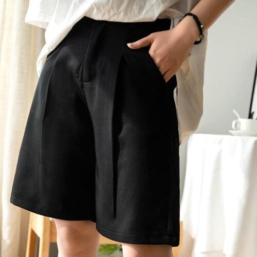 Summer Suit Shorts Women Five Female Cloth Loose Drape Thin Section Tall Waist A Word Show Straight Port Flavor GZLFA242