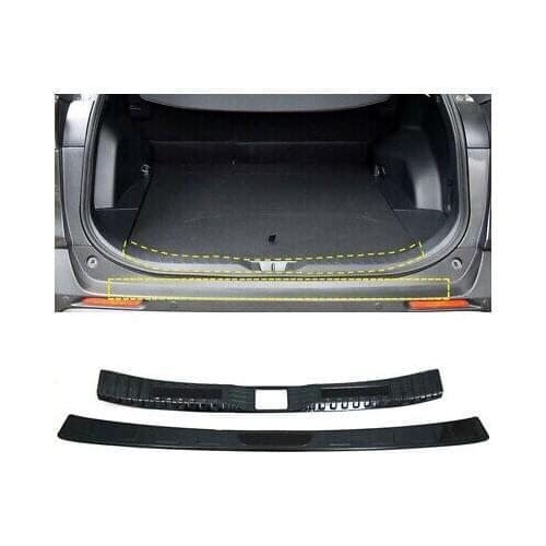 Steel Outer + Inner Rear Bumper Protector Sill Trim 2pcs For Toyota RAV4 19 - 21