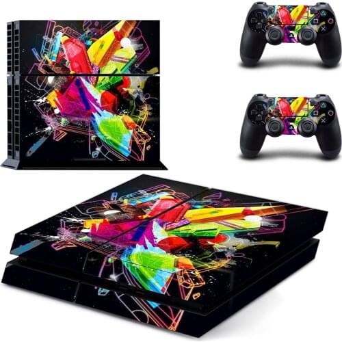 Fragment Style PS4 Skin Sticker for Playstation 4 Console & 2 Controllers Decal Vinyl Protective Skins Style 9
