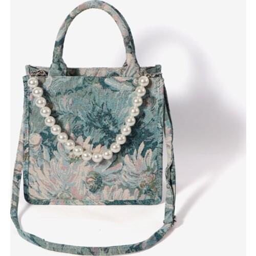 Painting Flower Bag Girl 2021 New Niche Large-capacity Tote Bag One-shoulder Slant Bag Luxury Handbags Women Bags Designer