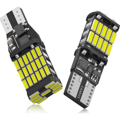2PCS T15 W16W LED Bulb 4014 45SMD CANBUS No Error Car Backup Stop Reserve Light Brake Lamp Turn Signal Lights Super Bright White