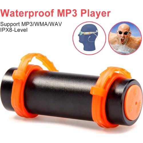 IPX8 Waterproof MP3 Player 4GB/8GB Swimming Diving Music Players Underwater Sports MP3 Player Earphone for Swimming