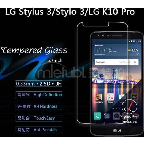 For LG Stylus 3 M400DK Tempered Glass Screen Protector Guard Film For LG Stylo 3 LS777 M470 MP450 TP450 K10 Pro Glass Film