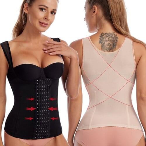 Women Waste Trainer Push Up Vest Tummy Slim Belly Sheath Postpartum Girdle Body Shaper Waist Cincher Corset Plus Size Shaperwear