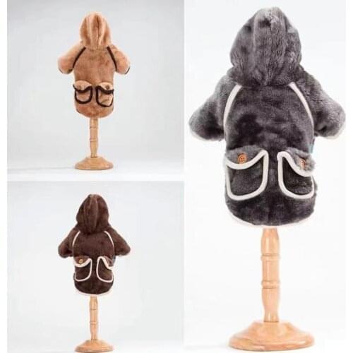 Winter Dog Coat Outfit Hooded Garment Puppy Small Dog Clothes Pomeranian Maltese Bichon Poodle Schnauzer Clothing Dog Costume XS