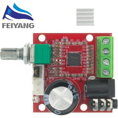 10PCS 12V Mini Hi-Fi PAM8610 Audio Stereo Amplifier Board 2X10W Dual Channel D Class Smart Electronics Hot Sale