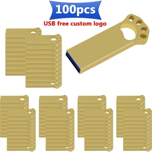 100pcs/lot Fashion metal USB Flash Drive 128GB 64GB 32GB high speed Pen Drive 16GB 8GB 4GB memory Flash USB 3.0 Stick for gift