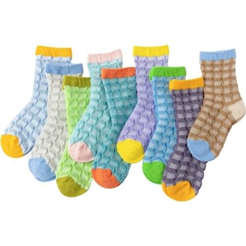 3Pairs/Set Dimensional Squate High Socks Spring Winter Fashion Happy Funny Planet for Gift