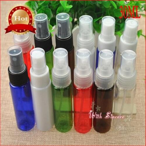30ML PET plastic mist Spray pump bottle cosmetic container sub - bottle Make - up water Sample bottle