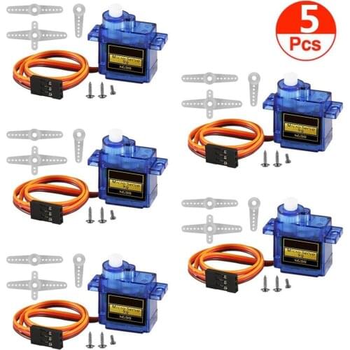 5pcs SG90 Servo Motor Micro Servo 9G Servo Motor for RC Robot Arm Helicopter Airplane Remote Control