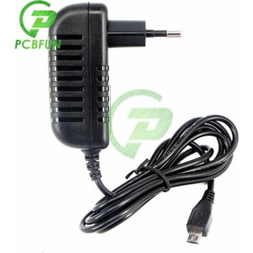 Wholesale 100V-240V 50/60Hz AC to DC Power Supply Charger Adapter 5V 3A EU Plug with 100cm 1m Cable Micro USB for Arduino