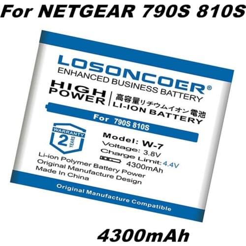 LOSONCOER 4300mAh W-7 W7 Batteries For Netgear Sierra Aircard 790S 810S Wireless Router Good Quality Battery