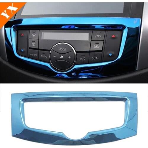 Stainless steel For Nissan Navara NP300 accessories 2017 2018 2019 car styling Car air conditioner Switch panel Cover Trim