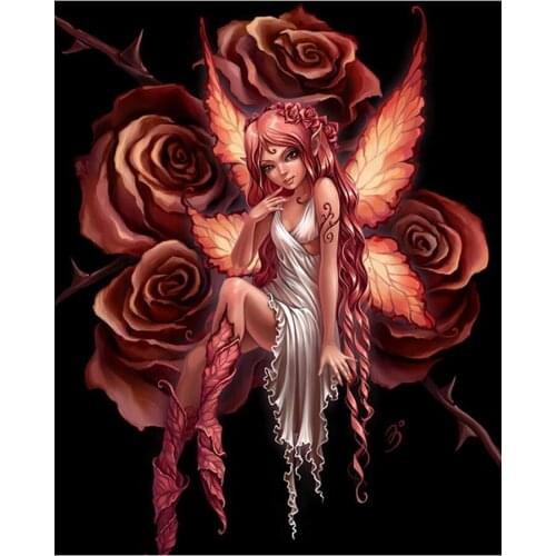 5D DIY Diamond Painting People Cartoon Girl Fairy Angel DIY Diamond Embroidery Full Kits Handmade Needlework Rhinestone Mosaic