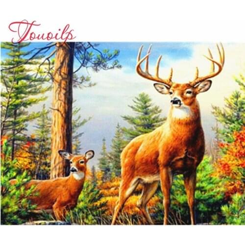 Diamant broderie cerf diamant peinture 5d Animal photo de strass bricolage cadeau à la main décor à la maison point de croix Ki