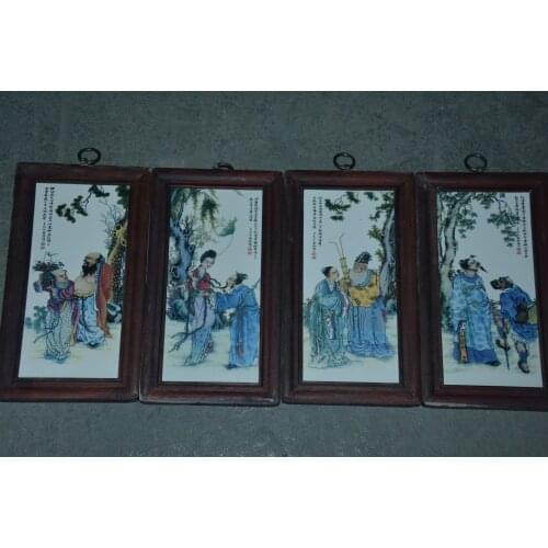 Antique porcelain brand painting,8 fairies, 4 pieces/pack, Hand-painted crafts, best collection