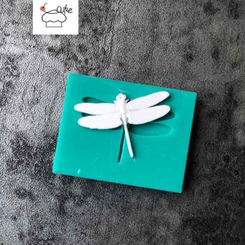 Aouke Dragonfly Silicone Decorating Molds Cake Silicone Mold Sugarpaste Candy Chocolate Gumpaste Clay Mould