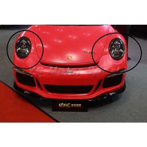Car Sticker Carbon Fiber Eyelid 2pcs Fit For 2012-2014 911 991 Carrera & Carrera S GT3-RS Style Eye Lid Eye Brow