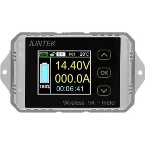 VAT1100 0-400V 0-300A Wireless Color Screen DC Voltmeter and Amperometer Power Meter Battery Tester Coulometer