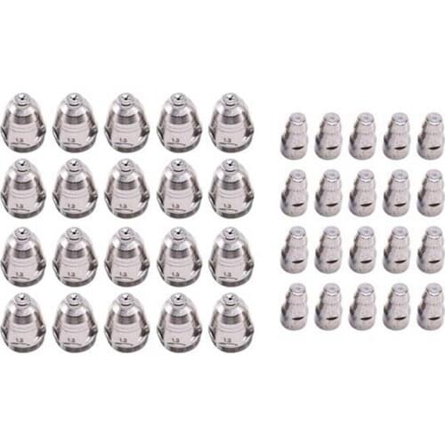 40Pcs P80 Nozzle/Tip Electrode Consumables Plasma Cutting Torch Spare Parts Accessories