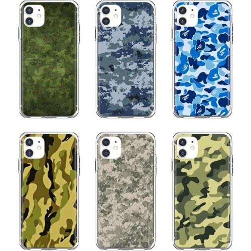 For Xiaomi mi Redmi Note 3 4 4X 5 6 7 8 8t 9 9s 9t 10 pro lite Camouflage-Pattern-Camo-military-Army Silicone Cover