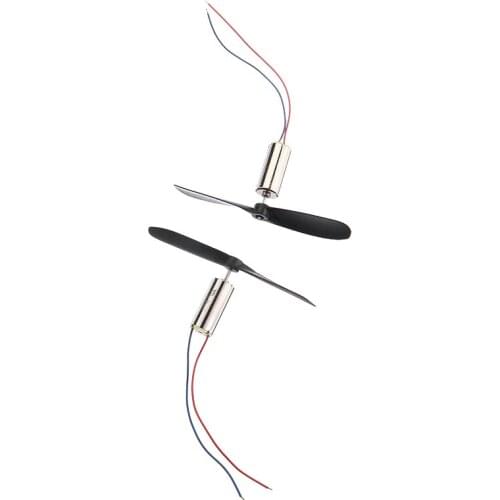 2pcs/lot Helicopter Coreless Motor DC 3.7V 0.1A 6mm*14mm Miniature DIY Coreless High Speed Motor 35000 RPM