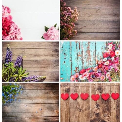 Background For Photography Flowers Petal Wooden Planks Baby Doll Photo Studio Photo Backdrop 210308TZB- 02
