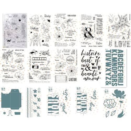 French Clear Stamp/Seal for DIY scrapbooking/photo album Decorative clear stamp sheets A5024