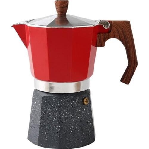 Talian Style Moka Pot Turkish Coffee Pot Octagonal Hand-Made Aluminum Pot Coffee Utensils