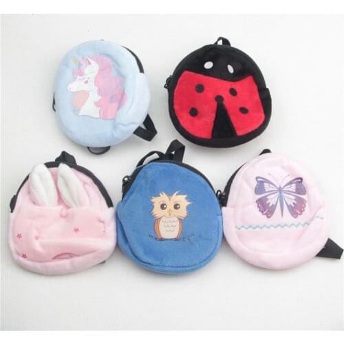 Doll Backpack Bag Accessories Mini Toys Cute Children Gifts 9 Colors For 43cm Baby Doll and 18 inch Girl Doll Birthday Gift
