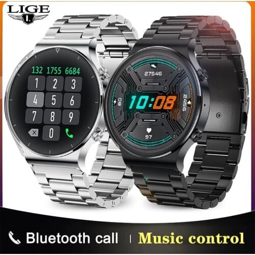 LIGE 2020 New Smart Watch Men Full Touch Screen Sports Fitness Watch IP68 Waterproof Bluetooth For Android ios smartwatch Mens