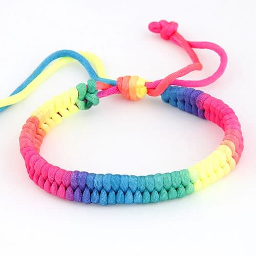 New Graceful Lovely Candy Color Rope Adjustable Bracelets And Bangles For Women cute Bracelet