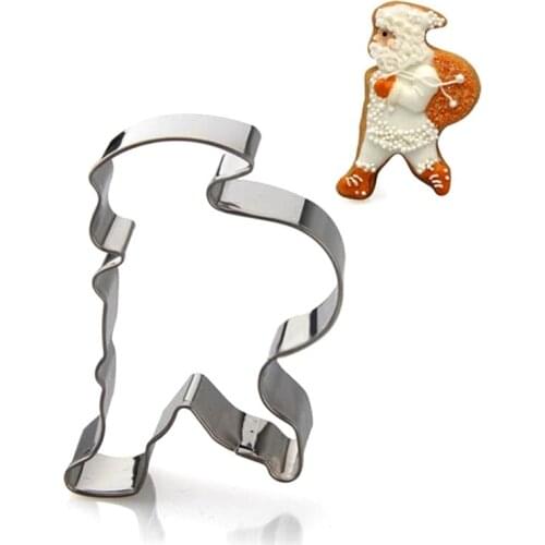 New Style DIY Christmas Santa Claus Shape Cutter Cookies Biscuit Cookie Mold Baking Tools Stamp Collecting Kitchen Baking Tools