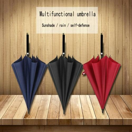 New High-end custom long handle golf umbrella semi-automatic windproof car business men and women fishing umbrella self-defense