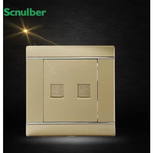 One RJ11 4 pin telephone and one RJ45 8p 8 core wall switch panle socket