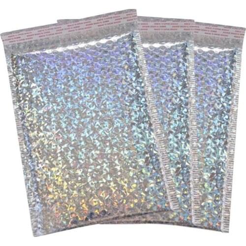 Zilveren Verpakking Verzending Bubble Mailer Goudfolie Plastic Gewatteerde Envelop Gift Bag Mailing Envelop Ta