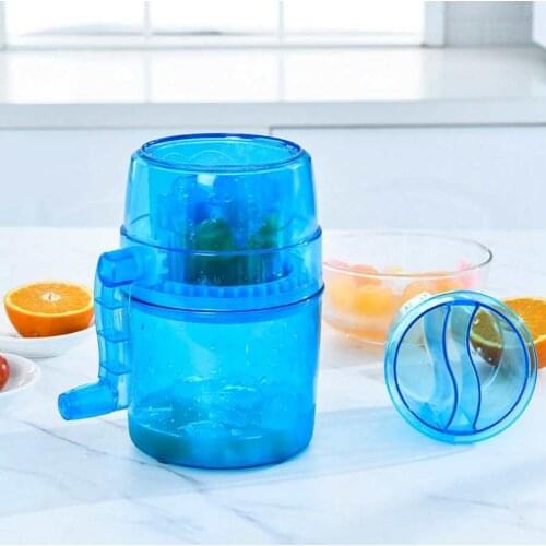 Portable Manual Ice Crusher Round Shape Hand Crank Manual Ice Crusher Shaved Ice Machine