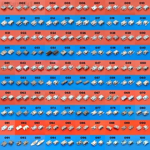 Cltgxdd 100Model 5 pin Micro USB jack socket Connector Mix SMD DIP V8 Port for Samsung Lenovo Huawei ZTE HTC ect