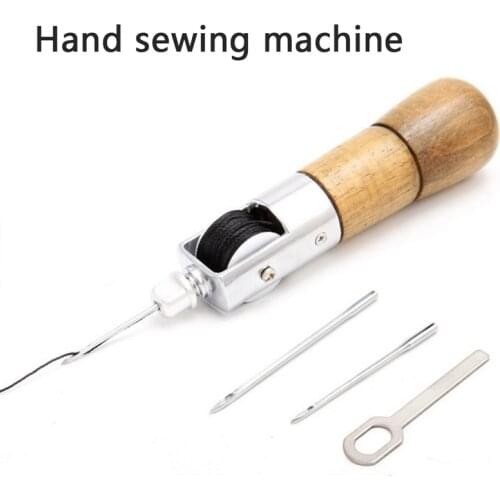 Leather Lock Stitching Sewing Awl Leather Hand Stitcher Thread Needles Kit For Fabric Craft Stitch Leather Fabric Leather Tools