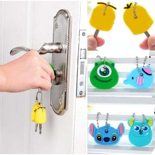 Hot Sale Creative Key Holder PVC Soft Keychain Ornament Pendant Cartoon Silicone Protective Key Case Cover For Keys