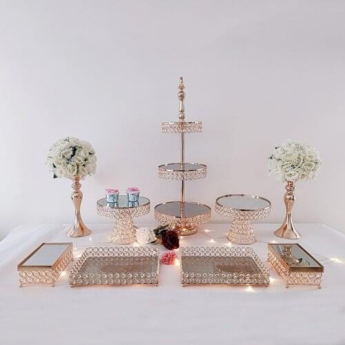 1pcs -9pcs Cake Stand European Style 3 Tier Pastry Cupcake Fruit Plate Serving Dessert Holder Wedding Party Home Decor