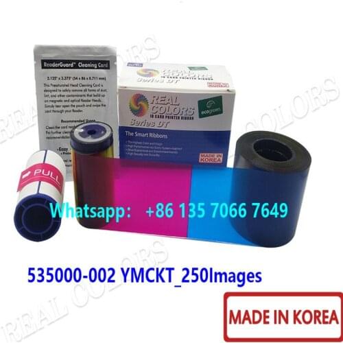 10Pieces Compatible Datacard Ribbon 535000-002 YMCKT 250 Prints Made in Korea for Datacard CD800 Card Printer