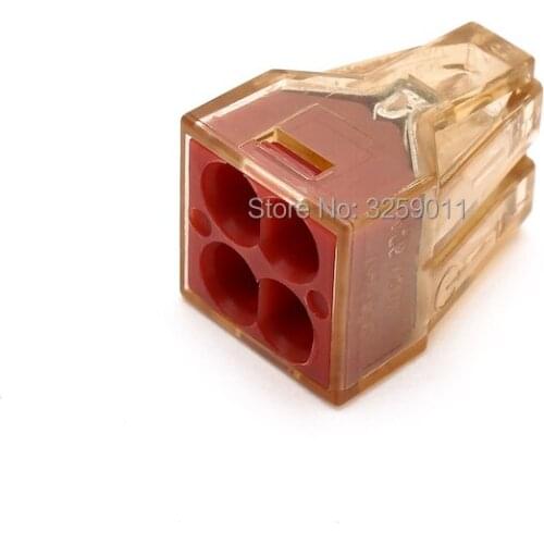 500 pieces/lot) suyep 773-604/PCT-604 1.5-4 Square Wire connector AWG16-12 1 in 3 out Cable Terminal Block Connector 16-12 AWG