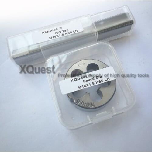 2PCS Left Hand Round Die and Tap set M16 M16X2 LH Metric Fine Thread Plug machine taps cutting Dies M16X1.5 M16X1.25 M16X1 MM
