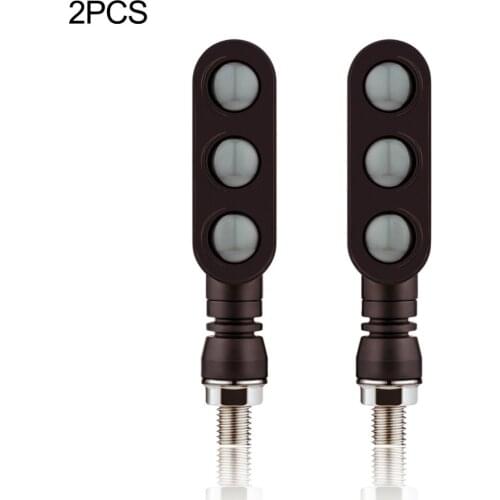 2Pcs Motorcycle Turn Signals Light 3 In 1 Red Yellow Green Brake Lights Indicator Stop Signals Lamp Motorcycle Flashing Light