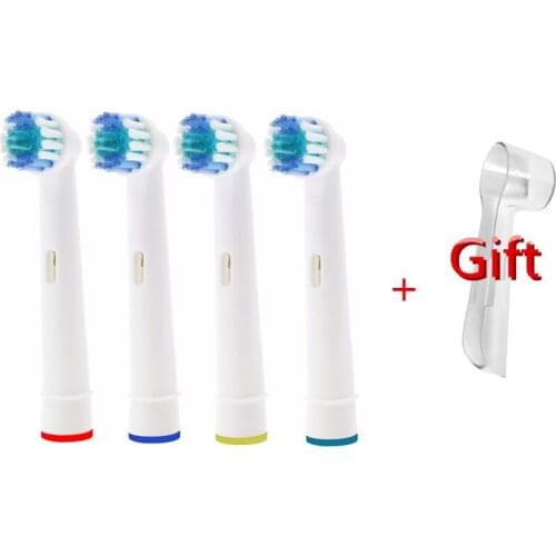 New 4pcs Replacement Brush Heads for Oral Hygiene B Electric Toothbrush Heads for Professional Care Oral Soft Bristles Free Gift